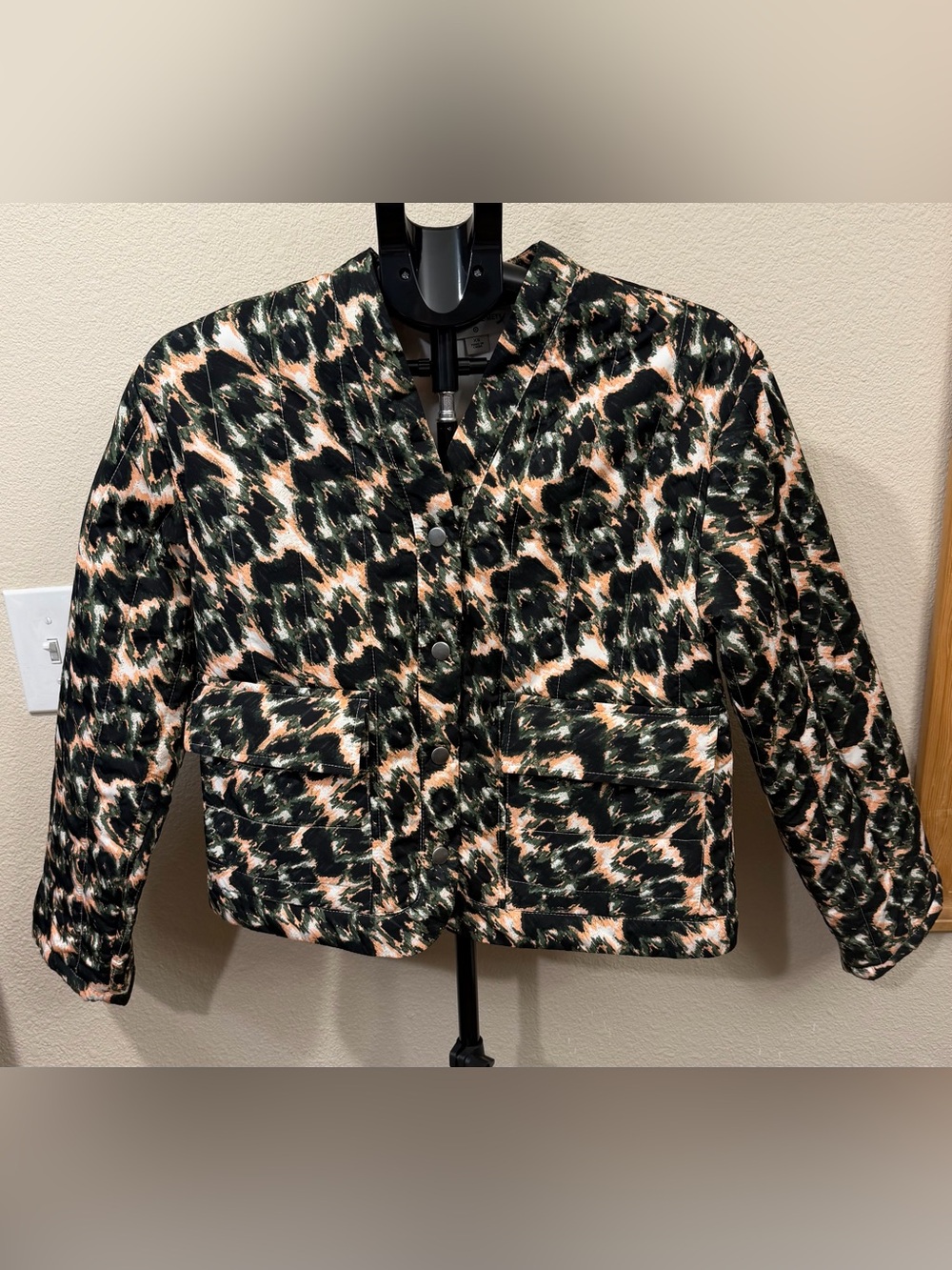 Rachel Comey x Target Quilted Cropped Jacket Leopard Print | Artsy Streetwear XS